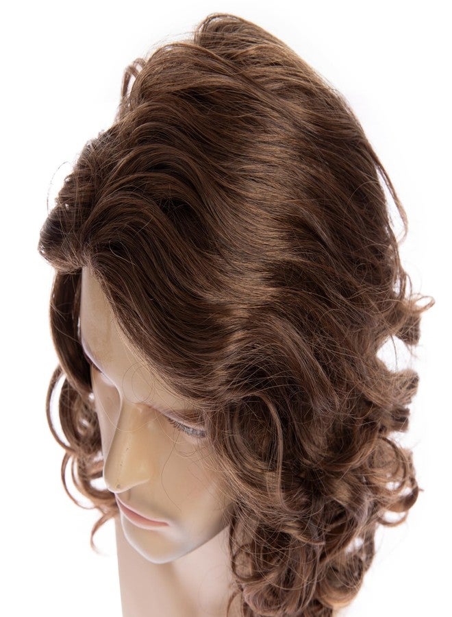 Beweig Brown Wig for Men Long Curly Wavy Synthetic Halloween Costume Party Wig for Male - Image 5